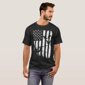  slavenjacht met kool en verstoorde Amerikaanse vl T-shirt (Voorkant volledig)