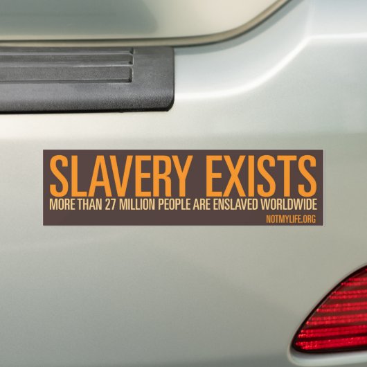 Slavery bestaat uit Bumpersticker (Op auto)
