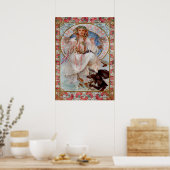 Slavia door Alphonse Mucha Poster (Keuken)
