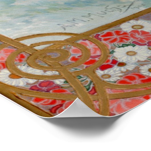 Slavia door Alphonse Mucha Poster (Hoek)