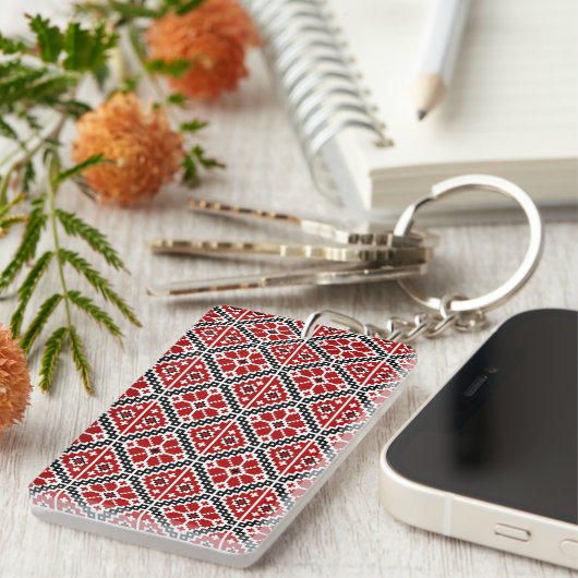 Slavic Ethnic Embroidery, Balkan Traditional Sleutelhanger (Voorkant Rechts)