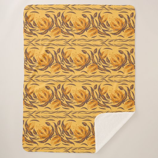 Slavic floral Sherpa Blanket Sherpa Deken (Voorkant)