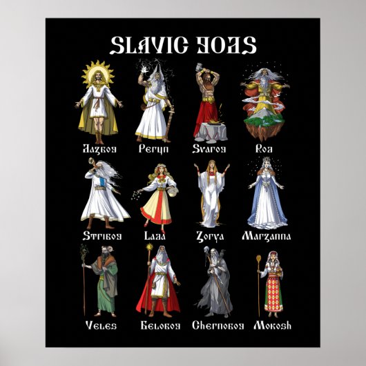 Slavic Mythology Gods Poster (Voorkant)