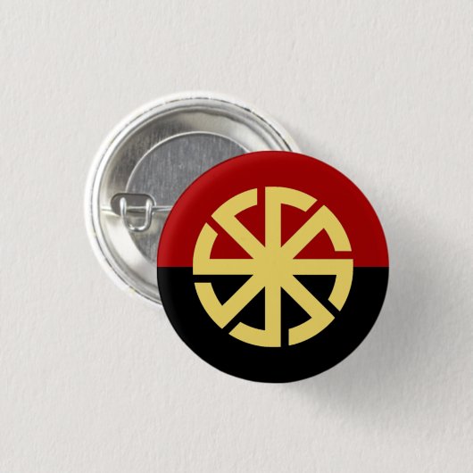 Slavic Sun Wheel Badge Ronde Button 3,2 Cm (Voorkant /achterkant)