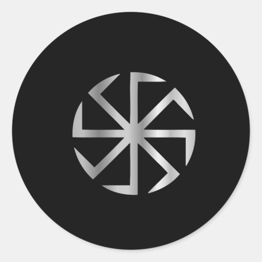Slavik religie - Het Kolovrat-symbool Ronde Sticker (Voorkant)
