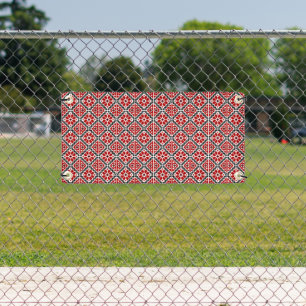 Slavisch Etnisch Borduurwerk, Balkans Traditioneel Spandoek
