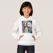 Slavisch meisje en witte wolf (Voorkant volledig)