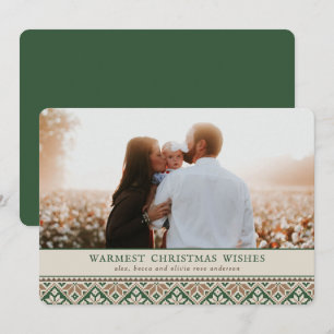 Slavisch Volks Kunstpatroon   Foto Kerstkaart Kaart