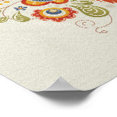 Slavische traditionele bloemenkunst poster (Hoek)