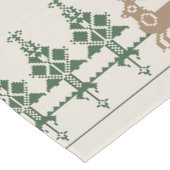 Slavische volkskunst winterbos | vrolijk kerstfees medium tafelloper (Hoek)