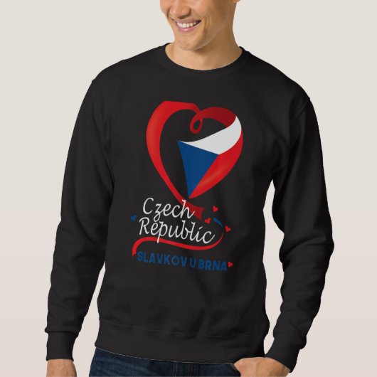 Slavkov U Brna Tsjechië Heart Flag Emblem Trui (Voorkant)