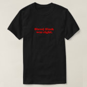 Slavoj Zizek had gelijk in een filosofisch boek T-shirt (Design voorkant)