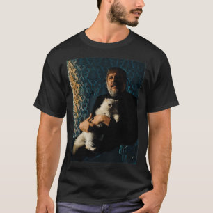 Slavoj Zizek met Cat gestileerd T-shirt