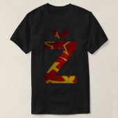 Slavoj Zizek Z Communistische Hamer en Sikkelvlag T-shirt (Design voorkant)