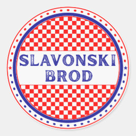 Slavonski Brod City Pride Emblem Croatian Identity Ronde Sticker