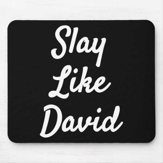 Slay als David Christendom Bijbelgeschenk Muismat (Voorkant)