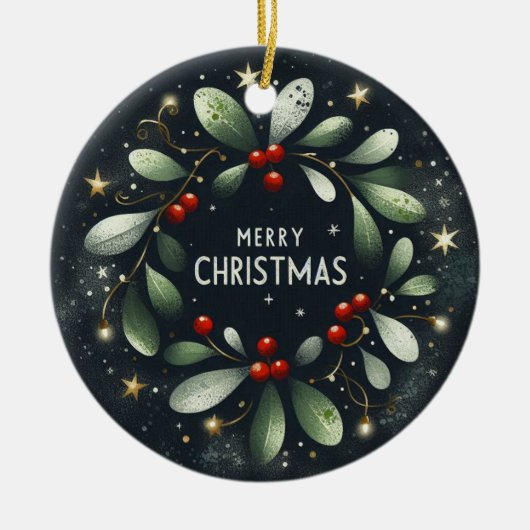 Slay alsof je het kerstversiering bedoelt keramisch ornament (Voorkant)