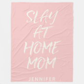 Slay At Home Mam - Gepersonaliseerd Fleece Deken (Voorkant)
