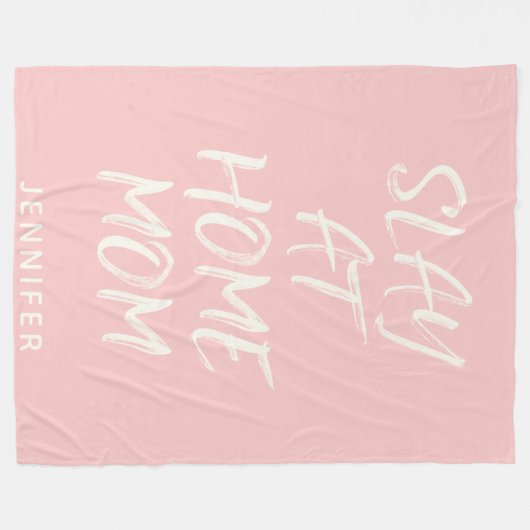Slay At Home Mam - Gepersonaliseerd Fleece Deken (Voorkant (Horizontaal))