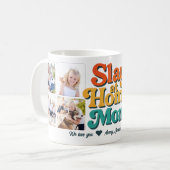 Slay at Home Mom Gepersonaliseerde 8 Fotocollage Koffiemok (Voorkant links)