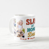 Slay at Home Papa Gepersonaliseerde 8 Fotocollage Koffiemok (Voorkant links)