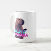 Slay Capybara Funny Animal Meme Gift Koffiemok (Voorkant links)