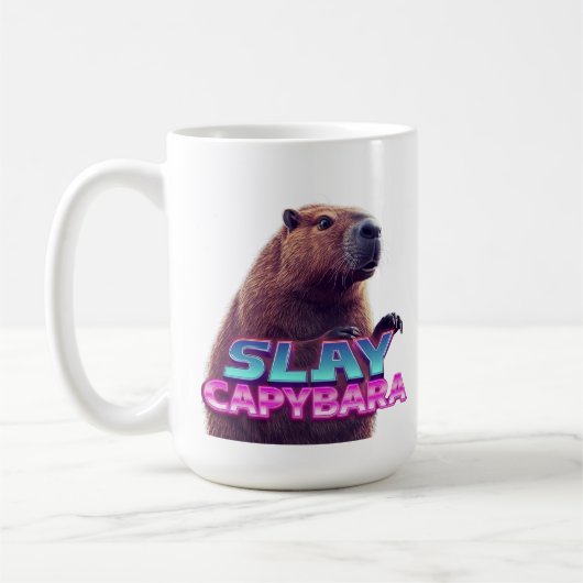 Slay Capybara Funny Animal Meme Gift Koffiemok (Links)