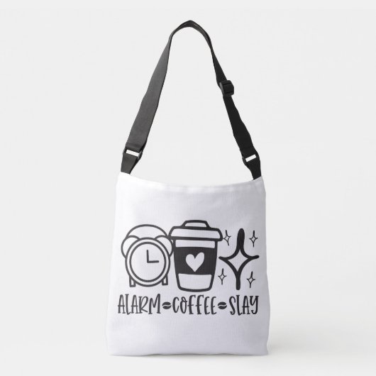 Slay de dag met Koffiealarm Crossbody Tas (Voorkant)