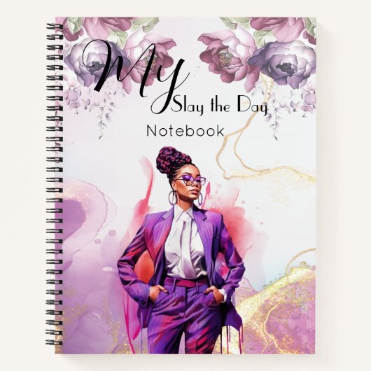 Slay de dag - Motivatie Dagboek Notitieboek (Voorkant)