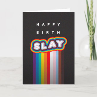 Slay Happy Birthday Kaart, Gay Birthday Kaart, LGB Kaart