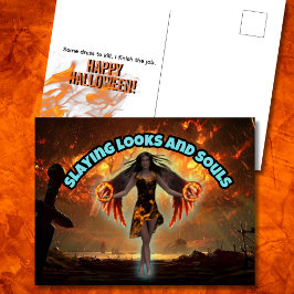 Slay looks en zielen Halloween Feestdagenkaart