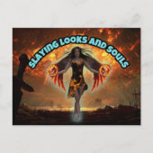 Slay looks en zielen Halloween Feestdagenkaart (Voorkant)