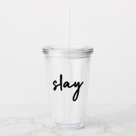 Slay | Modern minimalist Trendy Stylish Urban Acryl Drinkbeker