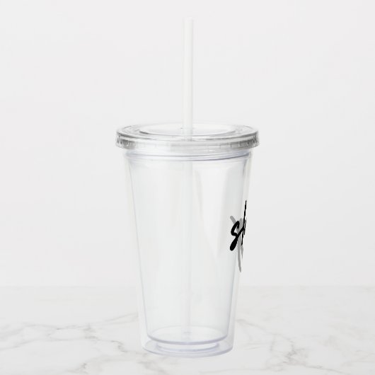 Slay | Modern minimalist Trendy Stylish Urban Acryl Drinkbeker (Rechts)
