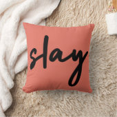 Slay | Modern minimalistisch Trendy Stylish Coral Kussen (Deken)