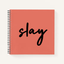 Slay | Modern minimalistisch Trendy Stylish Coral 