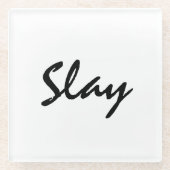 Slay Modern Trendy Glazen Onderzetter (Voorkant)