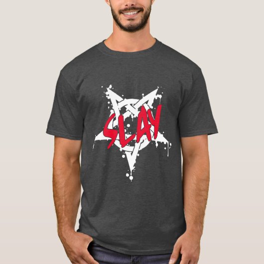 SLAY PENTAGRAM T-SHIRT (Voorkant)