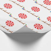 Slay & Peppermint-Snoep voor de kerstman Cadeaupapier (Hoek)