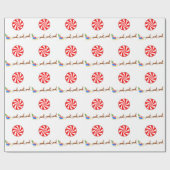 Slay & Peppermint-Snoep voor de kerstman Cadeaupapier (Vlak)