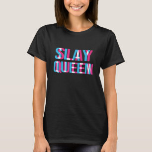 Slay Queen Optische Illusie Dans DJ EDM Muziek Fes T-shirt