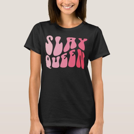 Slay Queen Slang Zelfvertrouwen Flawless Grappig T-shirt (Voorkant)