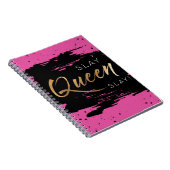 Slay Queen Slay Roze notebook Notitieboek (Rechterzijde)