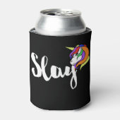 Slay retro regenboog eenhoorn blikjeskoeler (Blikje Voorkant)