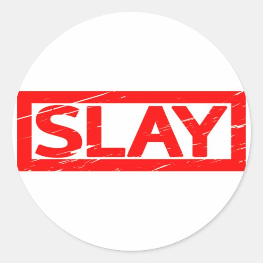 Slay Stamp Ronde Sticker (Voorkant)