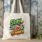Slay Summer" Bubble Tea Tote Bag