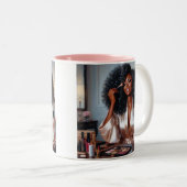 "Slay terwijl je nipt" make-up Mok (Voorkant rechts)