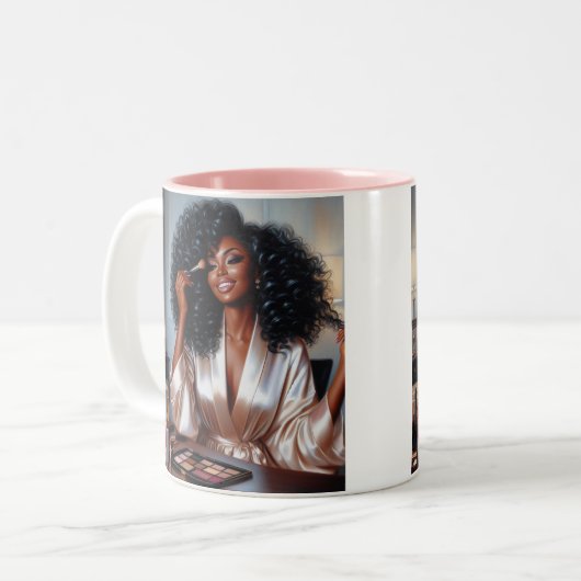 "Slay terwijl je nipt" make-up Mok (Voorkant links)