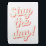 Slay the Day Funny Boss Babe Entrepreneur iPad Pro Cover<br><div class="desc">Leg de dag vast en houd je aan je doelen en geest herinnerd met dit goed ontworpen product voor babes,  boezem en ondernemer van baas! Een grappige iPad-cover met de slogan "Slay the Day" om je gemotiveerd en gefocust te houden. Geweldig geschenk voor meisjes en ondernemers.</div>