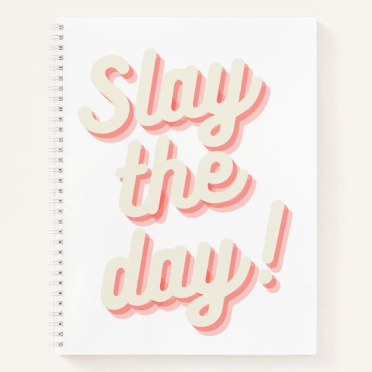 Slay the Day Funny Boss Babe Entrepreneur Notitieboek (Voorkant)